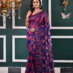 Blue Zodiac Soft Dhakai Jamdani Saree