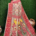 Mushroom Soft Dhakai Jamdani Saree