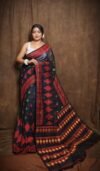 Exclusive Black Dhakai Jamdani Sari - Image 2