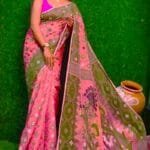 Ruddy Pink Soft Dhakai Jamdani Saree