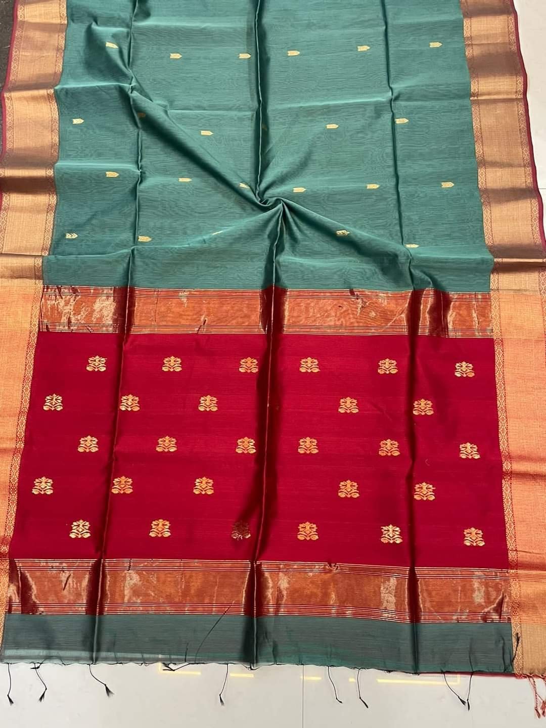 Cotton Silk Handloom Maheshwari Saree (1) Cotton Silk Handloom Maheshwari Saree