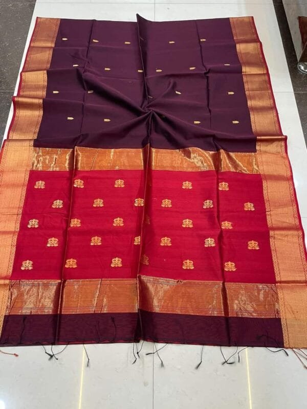 Cotton Silk Handloom Maheshwari Saree
