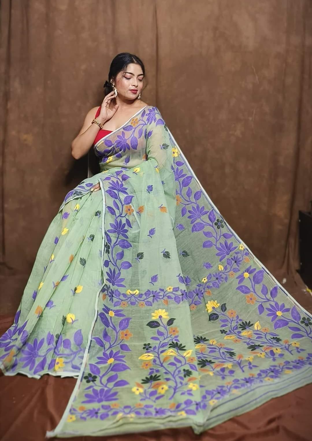 Eagle Soft Lota Jamdani Sari 1 Eagle Soft Soft Lota Jamdani Sari