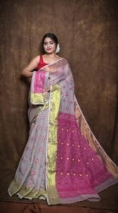 Nobel Soft Dhakai Jamdani Saree