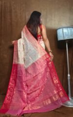 Almond Soft Copper Joriwork Dhakai Jamdani Saree