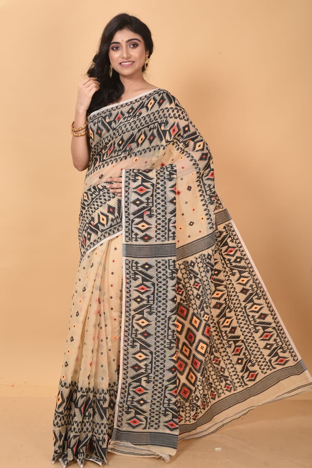 Cashmere Soft Dhakai Jamdani Saree Cashmere Soft Dhakai Jamdani Saree