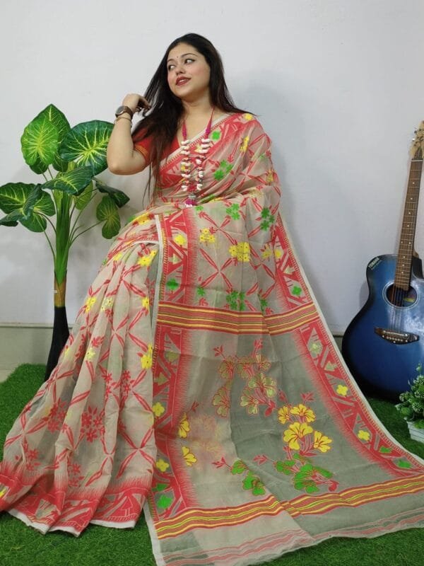 Eagle Lota Cross Jamdani Sari