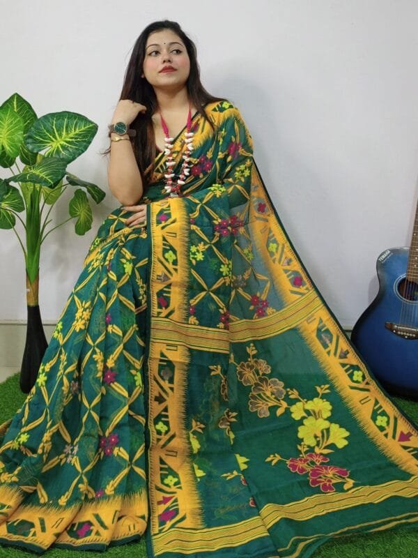 Everglade Lota Cross Jamdani Sari