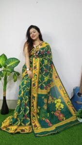 Everglade Lota Cross Jamdani Sari - Image 2