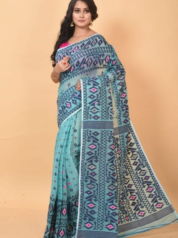 Half Baked Soft Dhakai Jamdani Saree