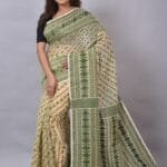 Allover Work Vanilla Cream Soft Jamdani Saree