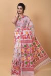 Exclusive White Flower Soft Jamdani Saree