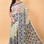 White Rock Soft Dhakai Jamdani Saree