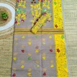 Grey Soft Dhakai Jamdani Saree