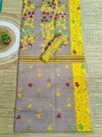 Grey Soft Dhakai Jamdani Saree