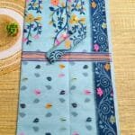 Jeans Blue Soft Dhakai Jamdani Saree