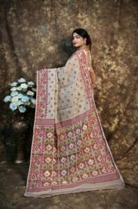 Kusum Koli Allover Mushroom Soft Jamdani Saree