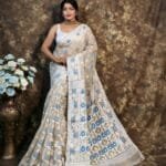 Kusum Koli Allover Mushroom Soft Jamdani Sari