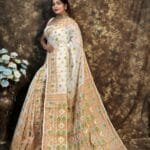 Kusum Koli Allover White Rock Soft Jamdani Sari