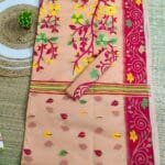 Mushroom Soft Dhakai Jamdani Saree