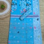 Sky Blue Soft Dhakai Jamdani Saree