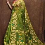 Trendy Green Soft Lota Jamdani Saree