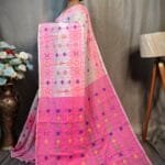 White Soft Dhakai Jamdani Sari