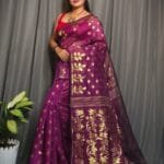 Lota Royal Heath Soft Joriwork Jamdani Saree
