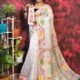 Pan Pata Soft White Handloom Sari With Blouse Piece