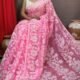Champak Soft Pink Rose Dhakai Jamdani Saree