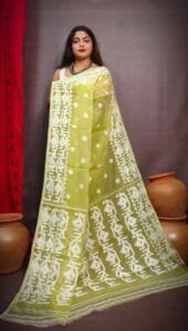 Exclusive Design Pesta Barfi Jamdani Saree