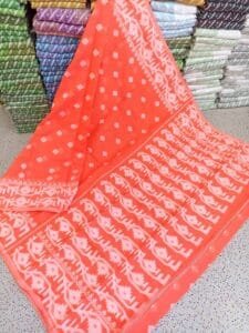 Exclusive Carrot Borfi Jamdani - Image 2