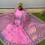 Nilanjona Soft Lavender Jamdani Saree