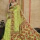 Oleander Soft Avocado Green Dhakai Jamdani Saree