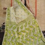 Oleander Soft Mushroom Dhakai Jamdani Sare