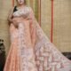 Oleander Soft Pale Taupe Dhakai Jamdani Saree