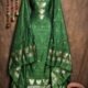 New Butterfly Dark Green Muga Cotton Unstitched Jamdani Suit Set