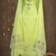 New Butterfly Light Lemon Muga Cotton Unstitched Jamdani Suit Set