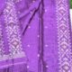 Dark Lavender Pure Gachi Tussar Handloom Jamdani Saree