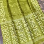 Lemon Ginger Pure Gachi Tussar Handloom Jamdani Saree