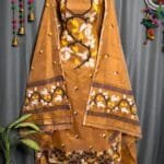 Lota Pata Bronze Muga Cotton Unstitched Jamdani Suit Set