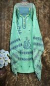 Nayan Tara Pale Teal Muga Cotton Unstitched Jamdani Suit Set
