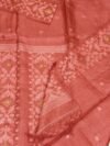 Pale Red Pure Gachi Tussar Handloom Jamdani Saree
