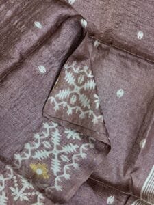 Falcon Pure Gachi Tussar Handloom Jamdani Saree