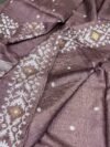 Falcon Pure Gachi Tussar Handloom Jamdani Saree