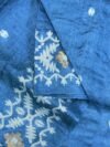 Peacock Blue Pure Gachi Tussar Handloom Jamdani Saree