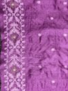 Sky Magenta Pure Gachi Tussar Handloom Jamdani Saree