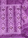 Sky Magenta Pure Gachi Tussar Handloom Jamdani Saree