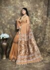 Coffee Soft Jamdani Sari With Blause Piece