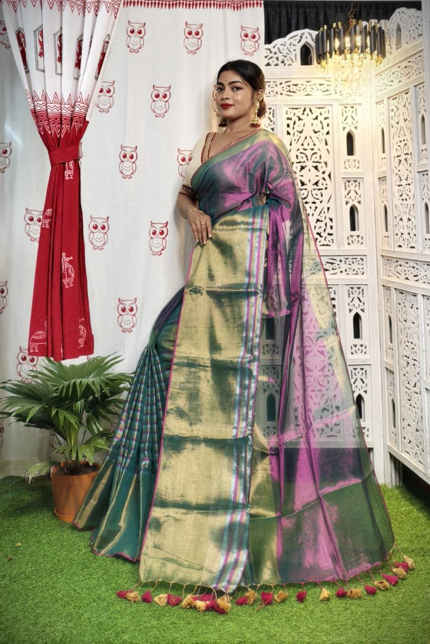 Light Plum Soft Tissue Handloom Saree 3 Light Plum Soft Tissue Handloom Saree